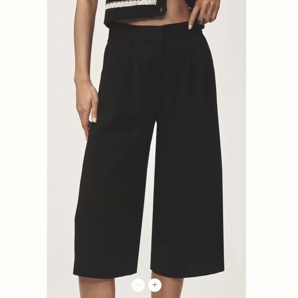Anthropologie Maeve Pleated Culotte Trousers - Picture 2 of 4
